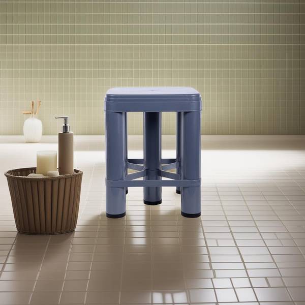 NAYASA Stool (Glossy Finish, Grey, Stool_518_XL_Grey) Stool