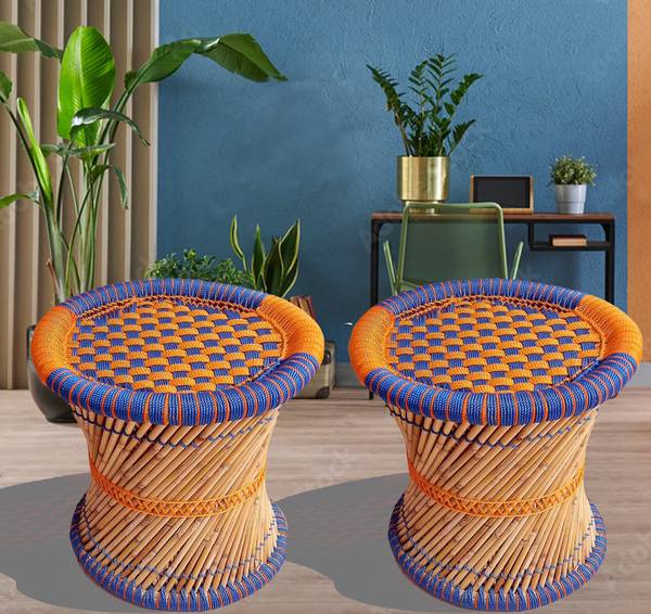 RCLV Pure Handmade Bamboo stool for Home & Office Size 15X16 Outdoor & Cafeteria Stool