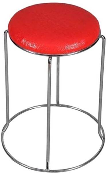 Linaa Luxury Stainless Steel Metal Frame Wooden Stools for Home, Kitchen, and Office Stool