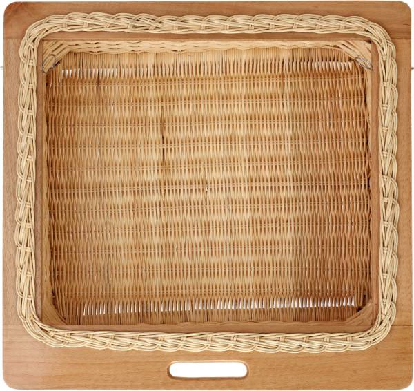 wudflex Wooden Wicker Basket for Modular Kitchen For Storing Vegetables(Size: 22" X 20" X 8") Storage Basket