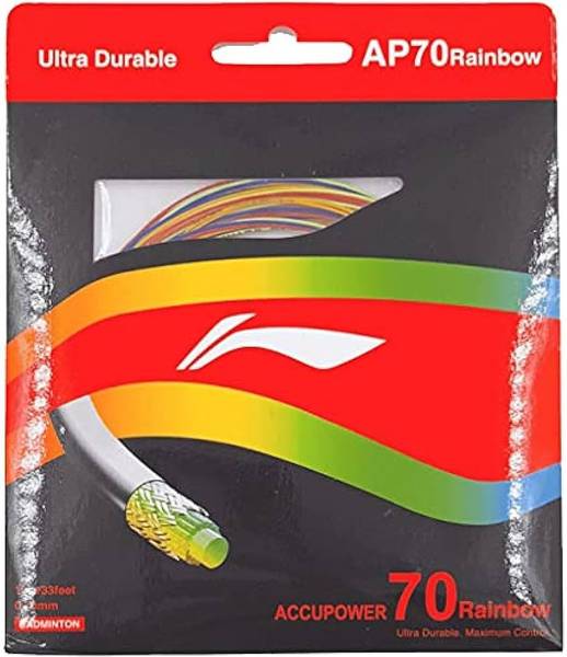 LI-NING Badminton string ap70 rainbow colour power 10 Badminton String - 33 ft
