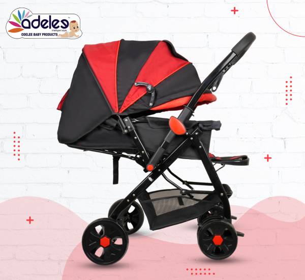 ODELEE Baby Feeding Tray Pram With 5 Point Safety Harness And Reversible Handlebar Stroller