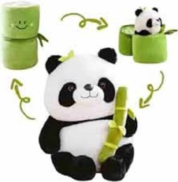 V VANTRA Soft Bamboo Teddy Panda Washable Stuffed toy (White, Black) - 20 mm