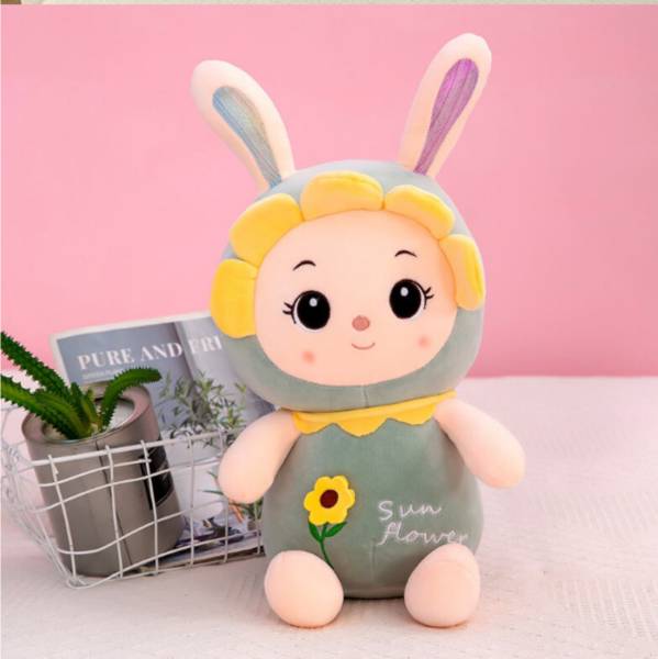 Liquortees Adoreable Bunny Sunflower doll teddy soft toy plush pillow - 35 cm