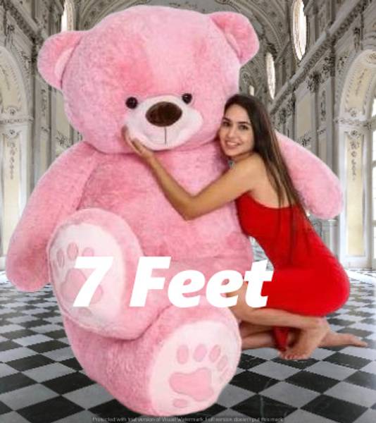 Krishna Creation 7ft Oversized PINK Teddy Bear  Luxuriously Soft Plush Gift for Loved Ones - 84 inch