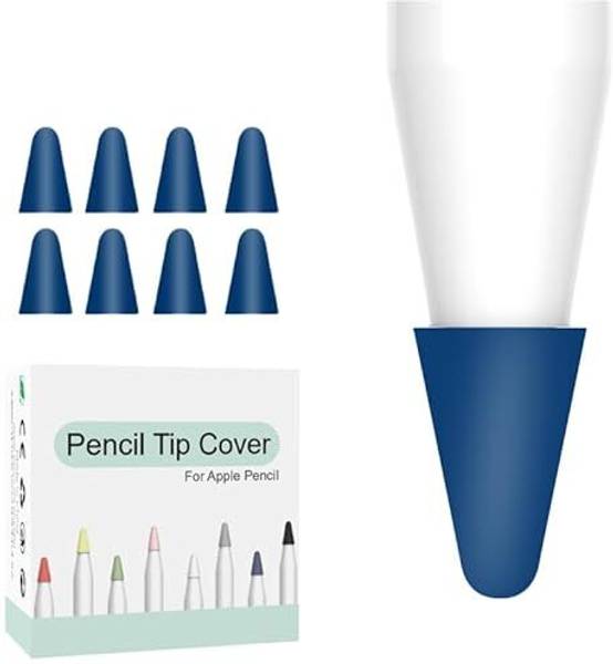 CASOSHIELD 8 Pcs Silicone Pencil Nib/Tip Protector Cap for Drawing Noiseless Stylus