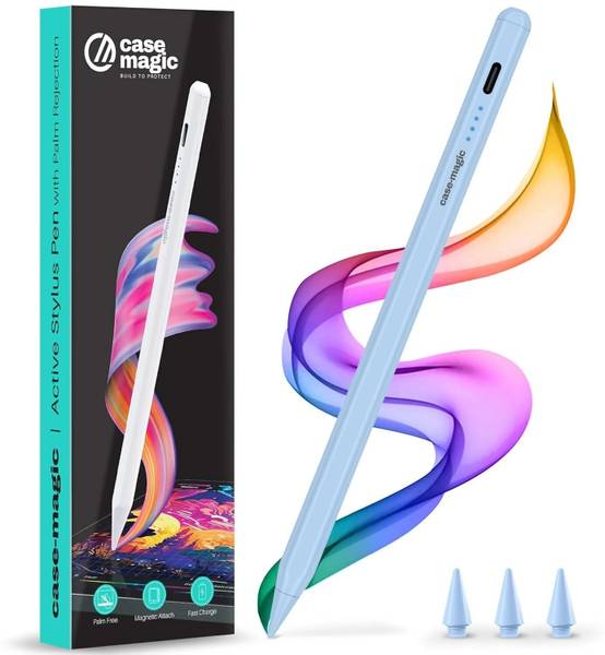 Case-Magic iPad Pencil Active Stylus Pen , Palm Rejection, for iPad 2018-2024, Pro, & more. Stylus