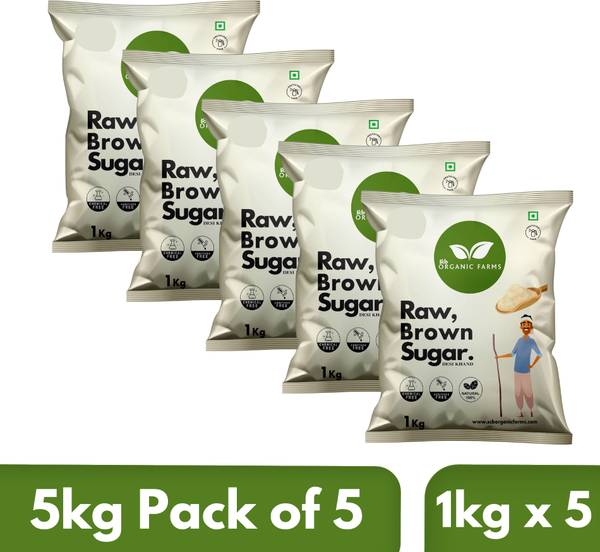 SCB ORGANIC FARMS Raw Desi Khand Brown Sugar - Unrefined, Pure, and Wholesome Natural Sugar