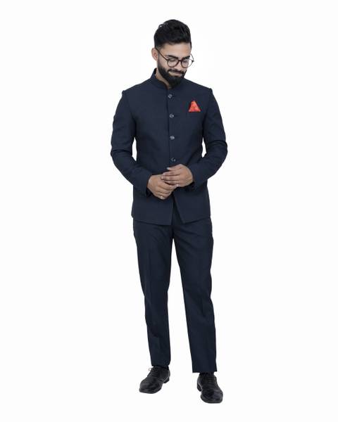 ALJAAMI jodhpuri bandhgala Solid Men Suit