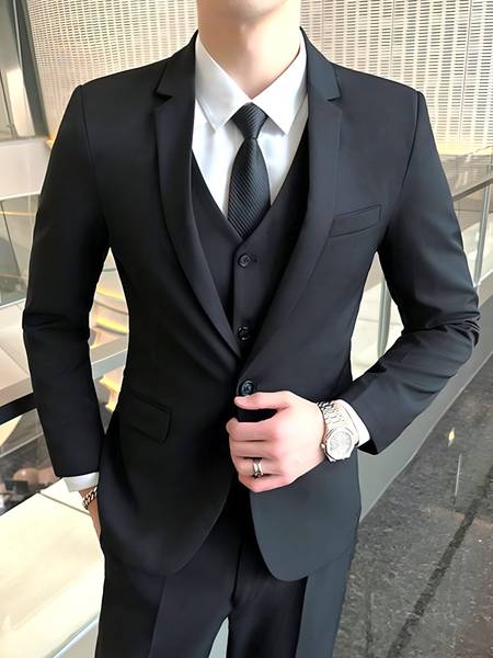 METRONAUT 3 piece suit for men Solid Men Suit