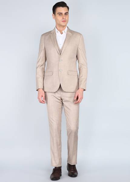 PARK AVENUE 3PC NOTCH REV W/C BASIC TRSR -SLM FIT Solid Men Suit