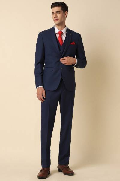 Allen Solly Single Breasted - 2 button Solid Men Suit