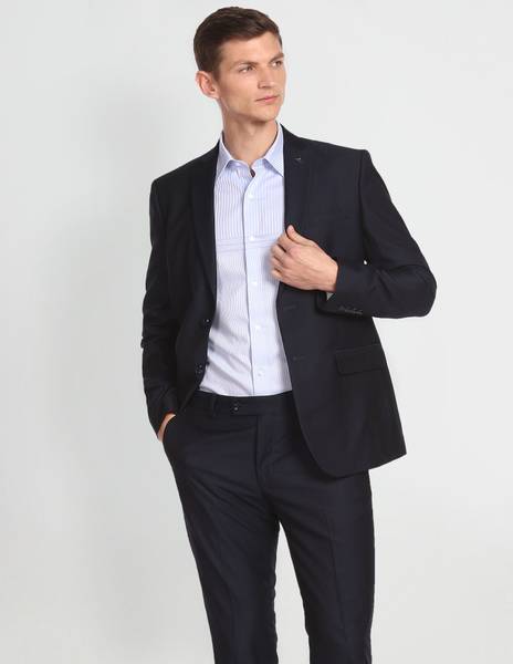 ARROW Two Piece Self Design Men Suit