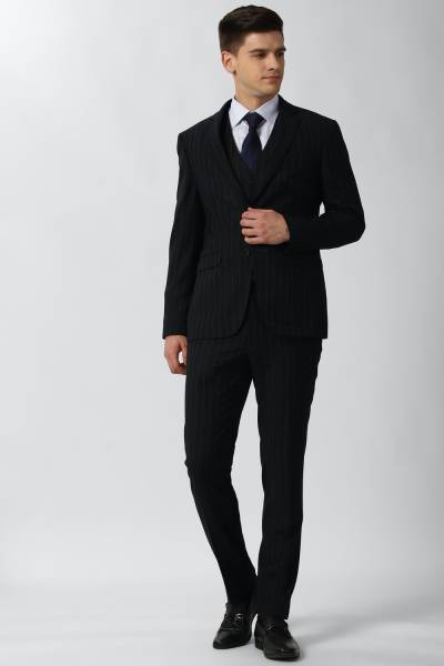 PETER ENGLAND Single Breasted - 2 button Solid Men Suit