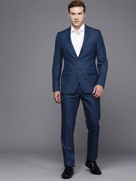 Raymond SB 2BTN NOTCH LPL SUIT 2PCS SLIM FIT Self Design Men Suit
