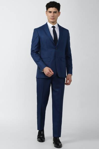 PETER ENGLAND Single Breasted - 2 button Solid Men Suit