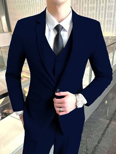 METRONAUT 3 piece suit for men Solid Men Suit