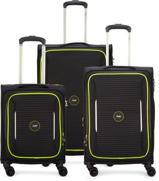 SKYBAGS CHRYSAL 8W EXP STR 53+66+77 BLACK Cabin & Check-in Set 8 Wheels - 32 inch