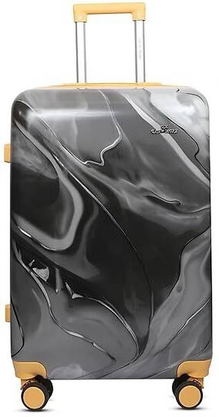 GM growmore Large Suitcase | 28-Inch (71 cm) Marble Print Trolley Bag Cabin Suitcase 8 Wheels - 28 inch