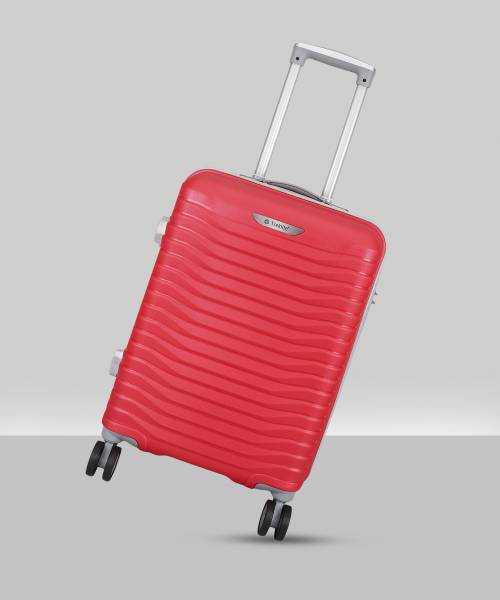 TrekLite Hard Sided,Combination Lock,8 Wheel Trolley Bag For Unisex-Red Cabin & Check-in Set 8 Wheels - 24 inch
