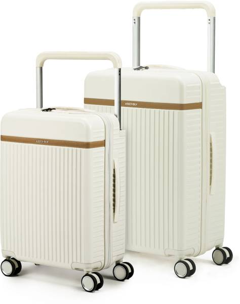 Assembly Premium Wide Handle Cabin Trolley (45L) and Medium Check-in Suitcase (65L) Cabin & Check-in Set 8 Wheels - 24 inch