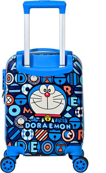 Harsehaj Products Doremon Printed Pattern Non-Breakable Kids Trolley Bag (16 Inch) Cabin Suitcase 4 Wheels - 16 inch