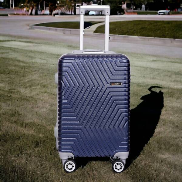 Unplug STC_902_NAVY BLUE_M Check-in Suitcase 8 Wheels - 26 Inch