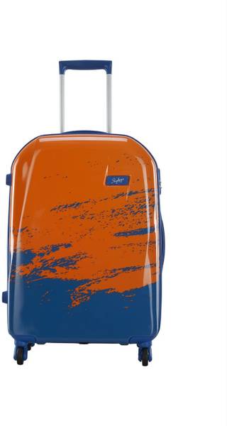 SKYBAGS Vista STROLLY 4W 75 CM Lage Size Trolley Hard Sided (75 CM, Orange/Blue) Check-in Suitcase - 29 inch