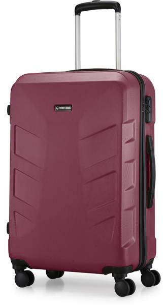 Stony Brook by Nasher Miles Shield HardSide Polycarbonate Check-in Luggage Red 28 inch |75cm Trolley Bag Check-in Suitcase 8 Wheels - 28 Inch
