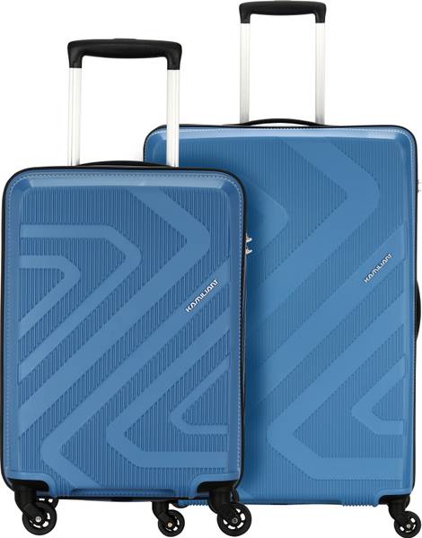 Kamiliant by American Tourister Kam Kiza Sp2Pcset(55/68)-A.Blu Check-in Suitcase 4 Wheels - 26 inch
