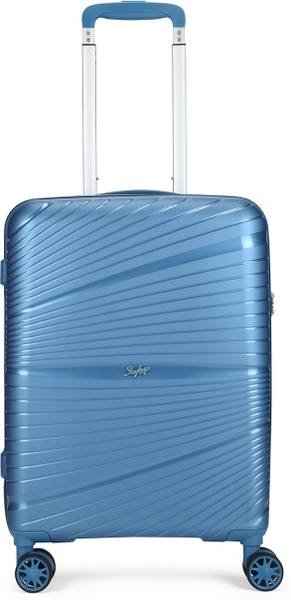 SKYBAGS Skylite Cabin Trolley 55cm|Small| Hard Luggage| 8-Wheel Suitcase| Dark Blue Cabin Suitcase 8 Wheels - 22 inch