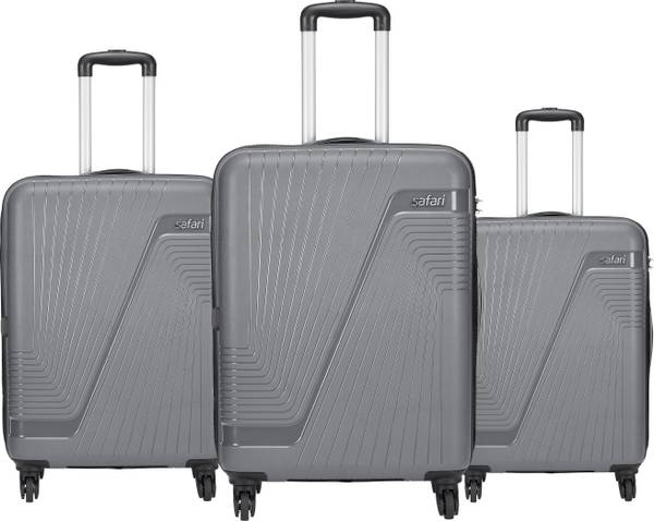 SAFARI ZION 7.5 Years Warranty 8W Luggage Set of 3 Trolley Bags (55 & 67 & 76 Cm) Cabin & Check-in Set 8 Wheels - 28 inch