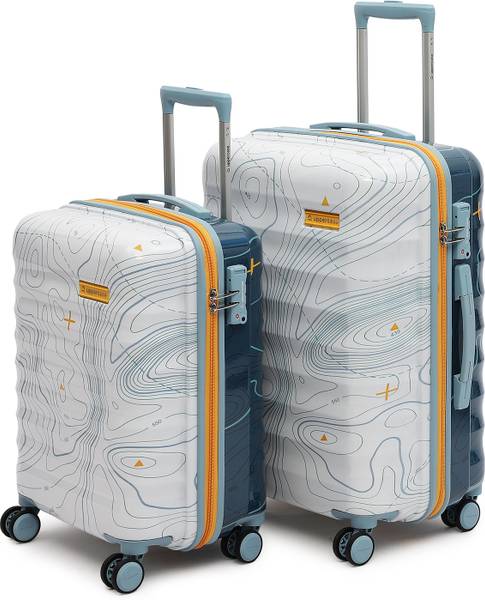 Uppercase Topo Set of 2 (S+M) Check-in 76cm Hardsided Trolley Bag, TSA Lock Cabin & Check-in Set 8 Wheels - 30 Inch