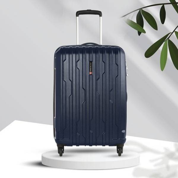 SWISS MILITARY Crystal Hard Top Luggage Trolley Bag Cabin & Checkin