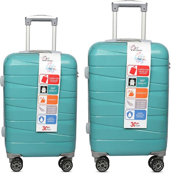 Nkt Jmb 999 combo teal Cabin & Check-in Set 8 Wheels - 24 inch