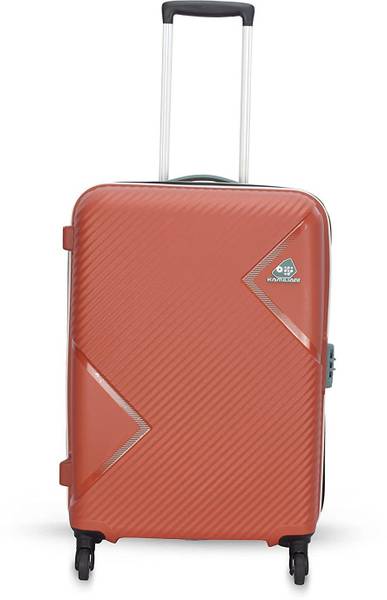 Kamiliant by American Tourister Zakk 65cm Orange Hard Luggage With Number Lock Check-in Suitcase 4 Wheels - 26 inch