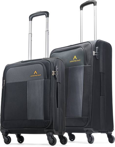 ARISTOCRAT Airplus 2P Set (Cabin+Medium) - Trolley Bag Cabin & Check-in Set 4 Wheels - 27 Inch