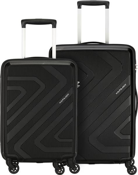 Kamiliant by American Tourister Kam Kiza Sp2Pcset(55/68)-Blk Check-in Suitcase 4 Wheels - 26 inch