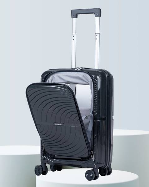 WROGN WRN SUITABLE TROLLEY BAG WITH LAPTOP COMPARTMENT Expandable Cabin Suitcase 8 Wheels - 22 inch