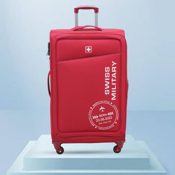 SWISS MILITARY Porton Soft Trolley Luggage Bag Cabin & Check-in Set 4 Wheels - 24 inch