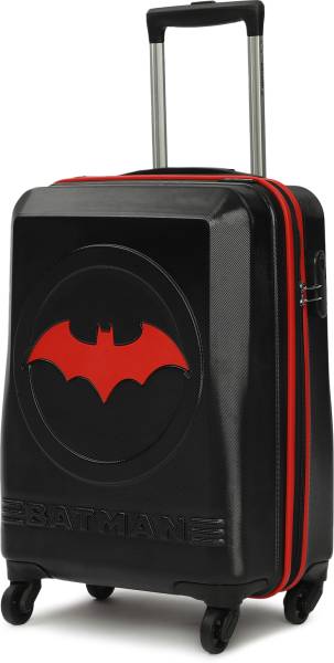 YAYAVAR BATMAN OFFICIAL MERCHANDISE TROLLEY WITH PREMIUM MOULDED BAT LOGO Cabin Suitcase 4 Wheels - 22 inch