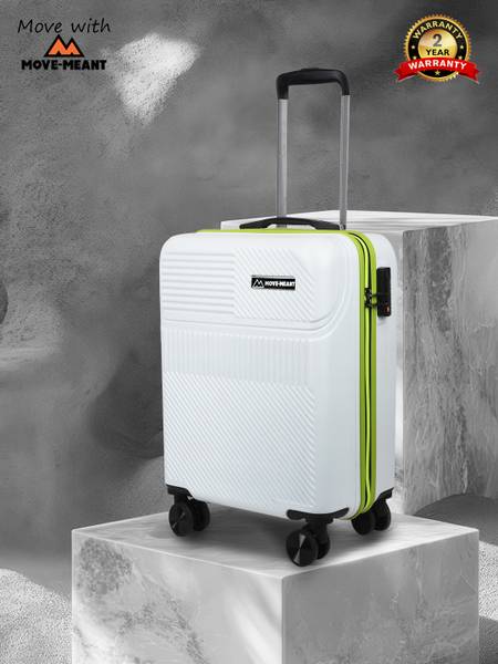 MOVE-MEANT VoyageWare Number Lock Poly Carbonate 360 Degree Wheels Travel Trolley Bag Cabin Suitcase 8 Wheels - 20 inch
