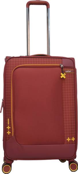 SAFARI 5 year warranty soft luggage suitcase trolley bag (medium) Expandable Check-in Suitcase 8 Wheels - 24 inch