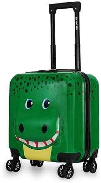 NAVRANGI Cartoon Print kids travel trolley bag Lightweight Luggage 4 wheels suitcase Cabin Suitcase 4 Wheels - 17 inch