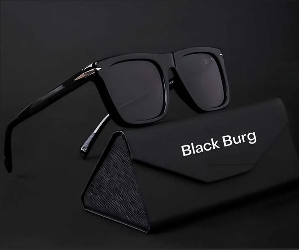 BLACK BURG Retro Square, Spectacle , Rectangular Sunglasses