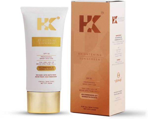 HK Sunscreen - SPF 50 PA++++ Brightening Sunscreen Cream for women & men Moisturising water proof