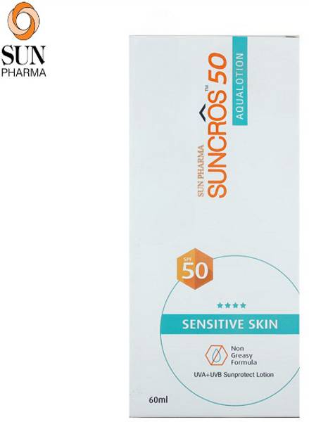 sunpharma Sunscreen - SPF 50 PA+++ SUNCROS 50 Auqa Lotion