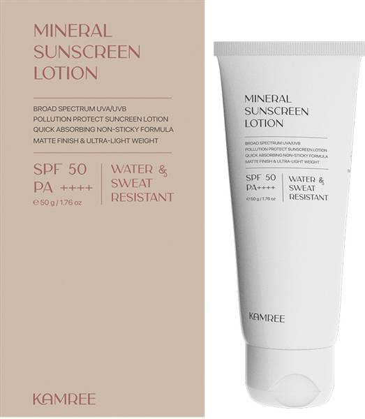 kamree Sunscreen - SPF 50 PA++++ Sun Expert Mineral Lotion Sunscreen