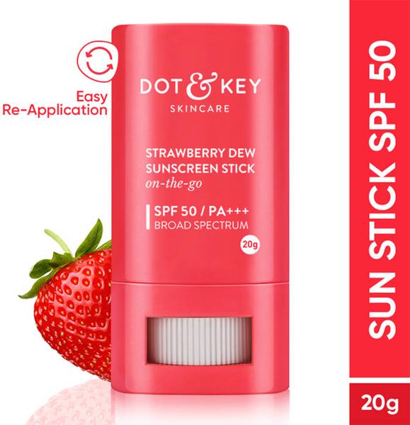 Dot & Key Strawberry Dew SPF 50 Sunscreen Stick,UVA/UVB Rays Protection for All Skin Types - SPF 50 PA++++
