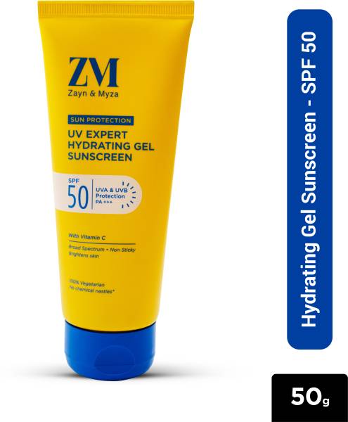 ZM Zayn & Myza Sunscreen - SPF 50 PA+++ UVA & UVB Protection Expert | Hydrating Gel Sunscreen | Controls oil